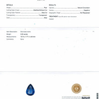 3.03 Ct. Blue Sapphire from Ceylon (Sri Lanka) Scan Report