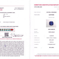 8.00 Ct. Blue Sapphire from Ceylon (Sri Lanka) Scan Report