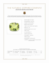 2.06 Ct. Yellowish Green Sapphire from Tanzania Scan Report