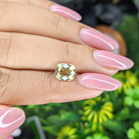 2.06 Ct. Yellowish Green Sapphire from Tanzania Life Style