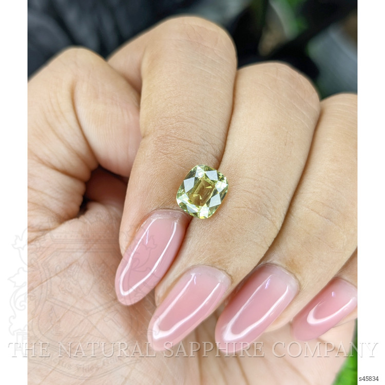 2.06 Ct. Yellowish Green Sapphire from Tanzania