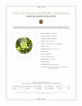 1.22 Ct. Yellowish Green Sapphire from Tanzania Scan Report