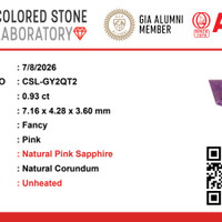 0.93 Ct. Purplish Pink Sapphire from Ceylon (Sri Lanka) Pdf