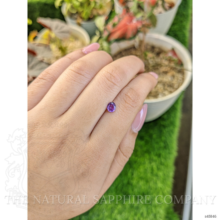 0.68 Ct. Purple Sapphire from Ceylon (Sri Lanka)