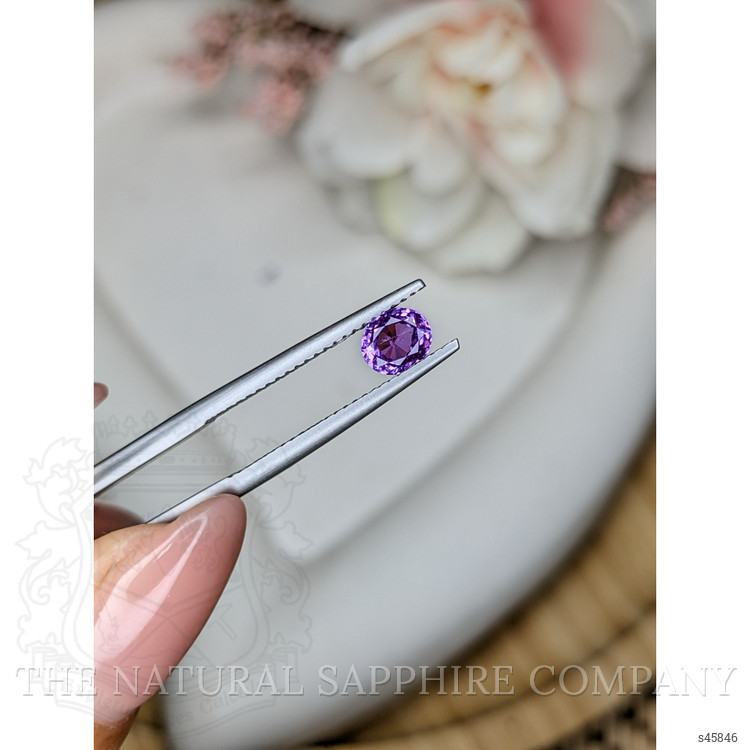 0.68 Ct. Purple Sapphire from Ceylon (Sri Lanka)