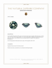 0.90 Ct. Bluish Green Sapphire from Madagascar Appraisal