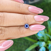 0.83 Ct. Blue Sapphire from Tanzania Life Style