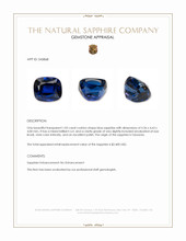 1.02 Ct. Blue Sapphire from Tanzania Appraisal