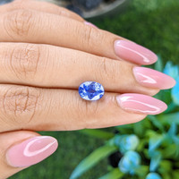 3.31 Ct. Blue Sapphire from Tanzania Life Style