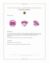 1.07 Ct. Purplish Pink Sapphire from Madagascar Appraisal