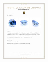 1.09 Ct. Blue Sapphire from Ceylon (Sri Lanka) Appraisal