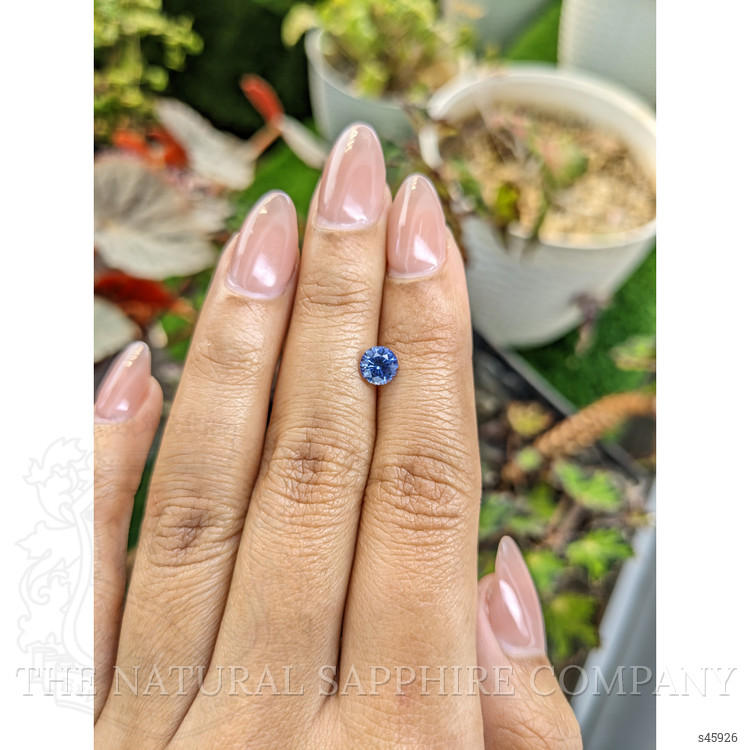 0.84 Ct. Blue Sapphire from Ceylon (Sri Lanka)