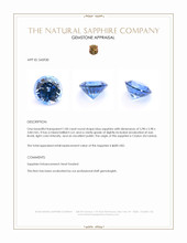 1.00 Ct. Blue Sapphire from Ceylon (Sri Lanka) Appraisal