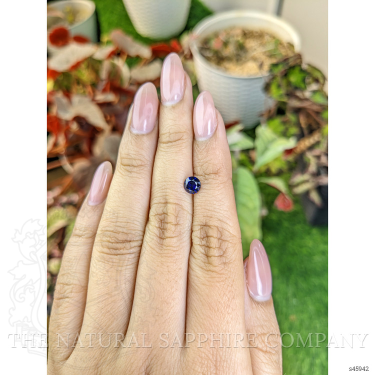 0.74 Ct. Blue Sapphire from Ceylon (Sri Lanka)