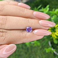 0.82 Ct. Pinkish Purple Sapphire from Tanzania Life Style