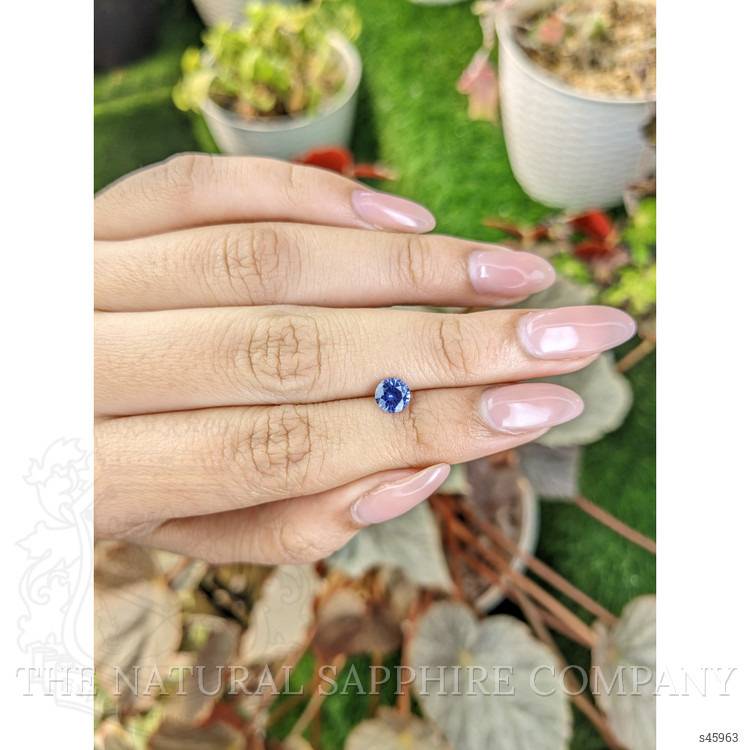 0.77 Ct. Purplish Blue Sapphire from Ceylon (Sri Lanka)