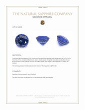 0.99 Ct. Blue Sapphire from Ceylon (Sri Lanka) Appraisal