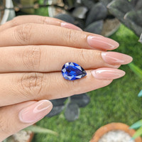 6.05 Ct. Blue Sapphire from Ceylon (Sri Lanka) Life Style