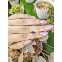 0.81 Ct. Bluish Purple Sapphire from Ceylon (Sri Lanka) Life Style