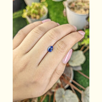 0.89 Ct. Purplish Blue Sapphire from Ceylon (Sri Lanka) Life Style