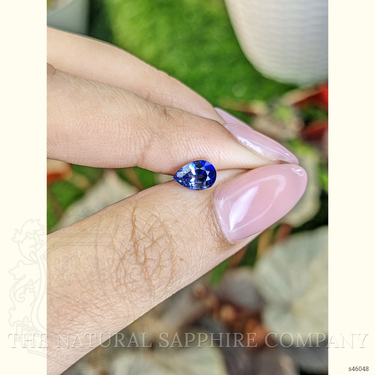 0.89 Ct. Purplish Blue Sapphire from Ceylon (Sri Lanka)