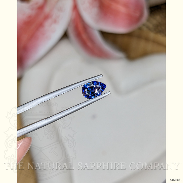 0.89 Ct. Purplish Blue Sapphire from Ceylon (Sri Lanka)