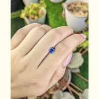 0.71 Ct. Purplish Blue Sapphire from Ceylon (Sri Lanka) Life Style