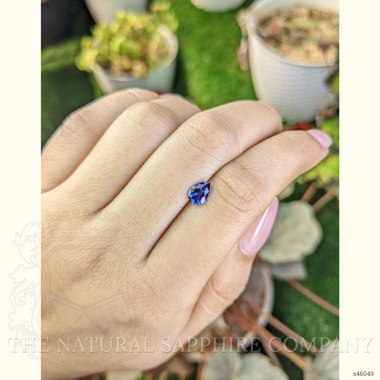 0.71 Ct. Purplish Blue Sapphire from Ceylon (Sri Lanka)