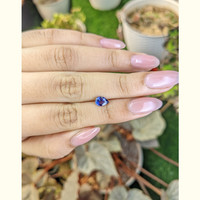 0.71 Ct. Purplish Blue Sapphire from Ceylon (Sri Lanka) Life Style