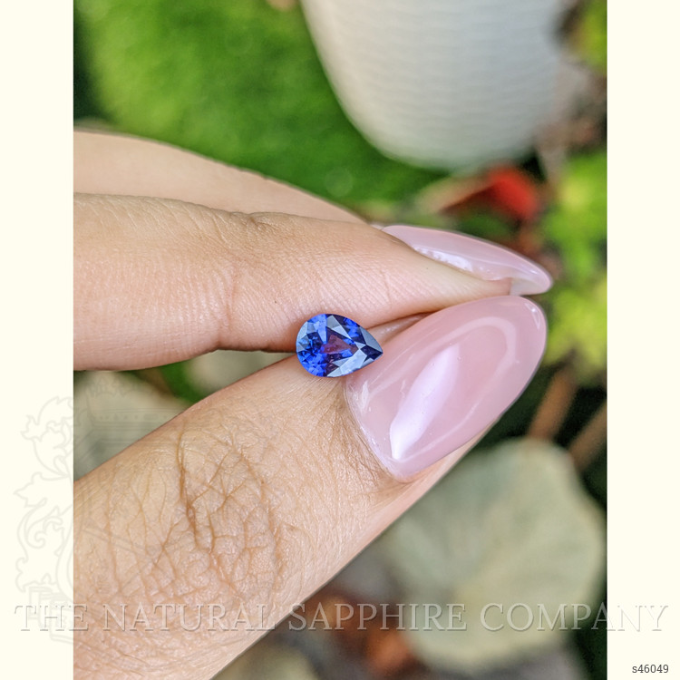 0.71 Ct. Purplish Blue Sapphire from Ceylon (Sri Lanka)