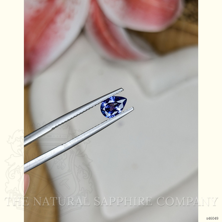 0.71 Ct. Purplish Blue Sapphire from Ceylon (Sri Lanka)