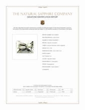 0.55 Ct. Yellowish Green Sapphire from Madagascar Scan Report