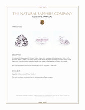 0.75 Ct. Pink Sapphire from Ceylon (Sri Lanka) Appraisal