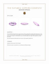 0.45 Ct. Purplish Pink Sapphire from Ceylon (Sri Lanka) Appraisal