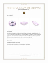 0.84 Ct. Purplish Pink Sapphire from Ceylon (Sri Lanka) Appraisal