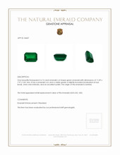 4.13 Ct. Emerald from Zambia Appraisal