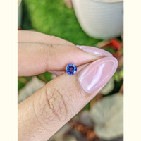0.44 Ct. Purplish Blue Sapphire from Ceylon (Sri Lanka) Life Style