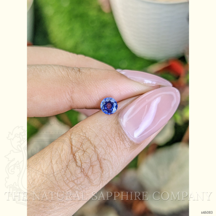 0.44 Ct. Purplish Blue Sapphire from Ceylon (Sri Lanka)