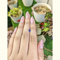 0.44 Ct. Purplish Blue Sapphire from Ceylon (Sri Lanka) Life Style