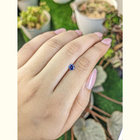 0.44 Ct. Purplish Blue Sapphire from Ceylon (Sri Lanka) Life Style