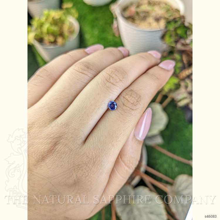 0.44 Ct. Purplish Blue Sapphire from Ceylon (Sri Lanka)