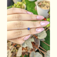 0.44 Ct. Purplish Blue Sapphire from Ceylon (Sri Lanka) Life Style