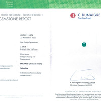 2.57 Ct. Emerald from Colombia Scan Report