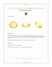 0.67 Ct. Yellow Sapphire from Ceylon (Sri Lanka) Appraisal