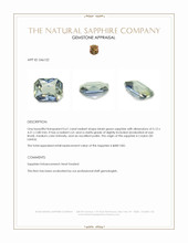 0.61 Ct. Bluish Green Sapphire from Ceylon (Sri Lanka) Appraisal