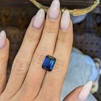 5.91 Ct. Blue Sapphire from Ceylon (Sri Lanka) Life Style