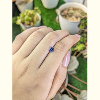 0.94 Ct. Bluish Purple Sapphire from Ceylon (Sri Lanka) Life Style