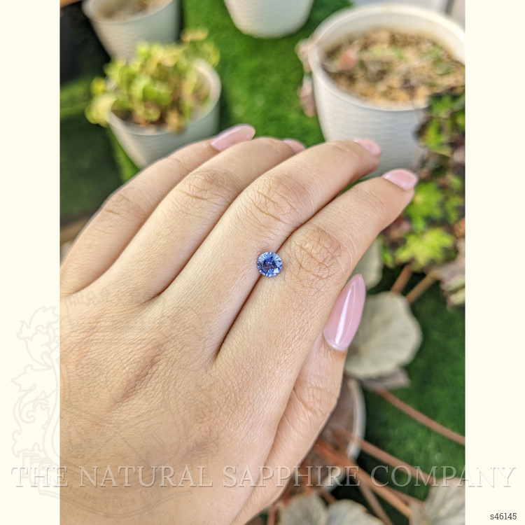 0.78 Ct. Purplish Blue Sapphire from Ceylon (Sri Lanka)