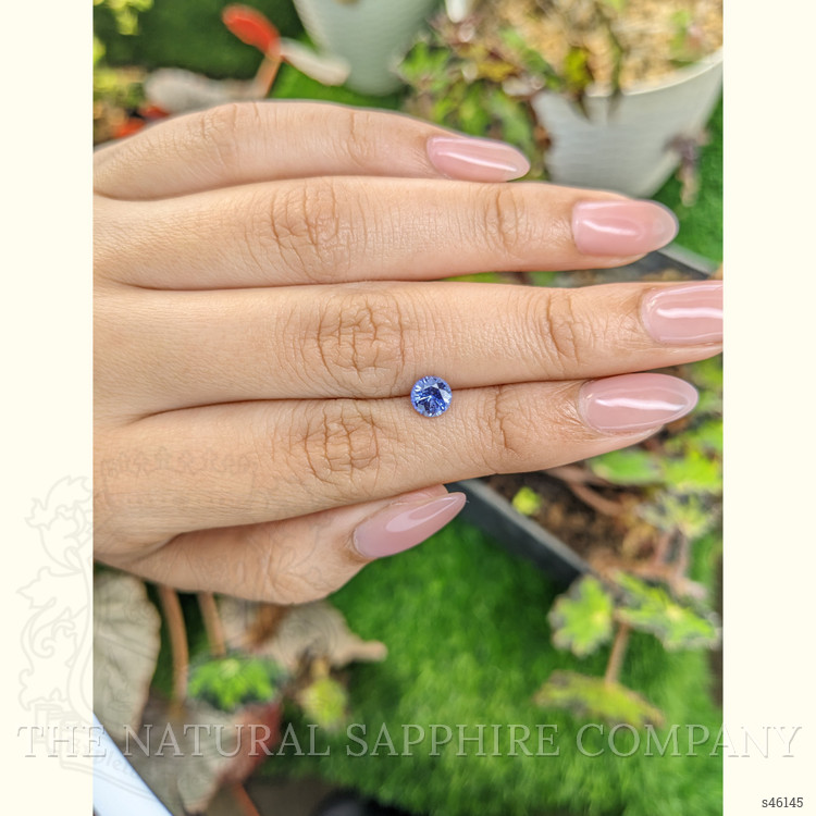 0.78 Ct. Purplish Blue Sapphire from Ceylon (Sri Lanka)