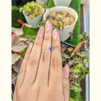 0.78 Ct. Purplish Blue Sapphire from Ceylon (Sri Lanka) Life Style